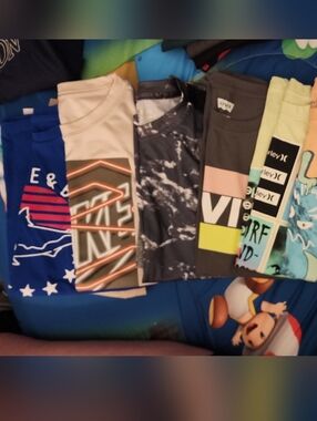 Hurley Boys Short Sleeve Tees - Blue, Black, Gray, Yellow, Peach, Cream